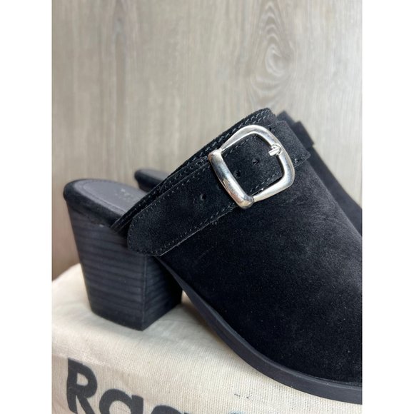 Rag & Co Grey Black Darcie Buckle Mules NWT Various Sizes - Picture 12 of 16